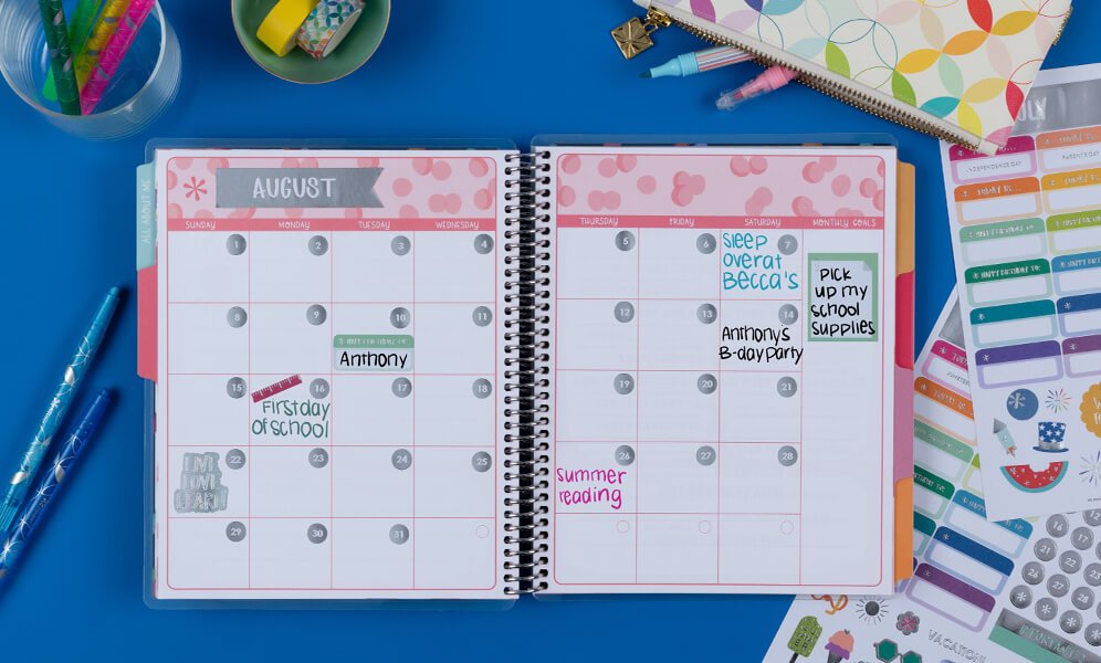 Use the calendars to teach kids the basics of scheduling